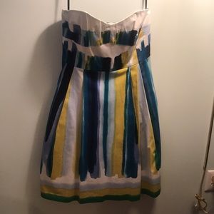 Calvin Klein strapless dress.